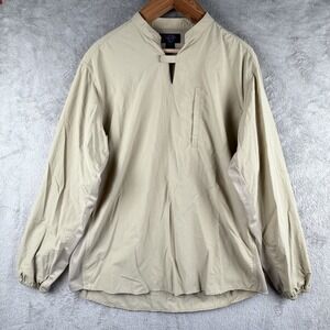 Rail Riders Golf Windbreaker Mens XL Beige Vented Long Sleeve Active Tan Breathe